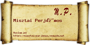Misztai Perjámos névjegykártya